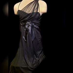 Juno Black Formal  One Shoulder Strap Women's Dress. Size L.